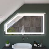 LED Spiegel mit Beleuchtung und Dachschräge Aage