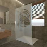 Satinierte Duschwand mit Motiv Marina III