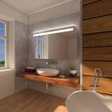 Spiegel Bad mit runden Ecken Thorun