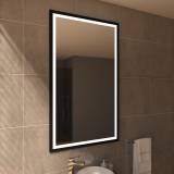 Spiegel mit rahmenförmiger schwarzer Lackierung - Ova