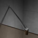 Walk-In Duschwand Bronze Glas freistehend | 8 mm ESG nach Maß - Levi