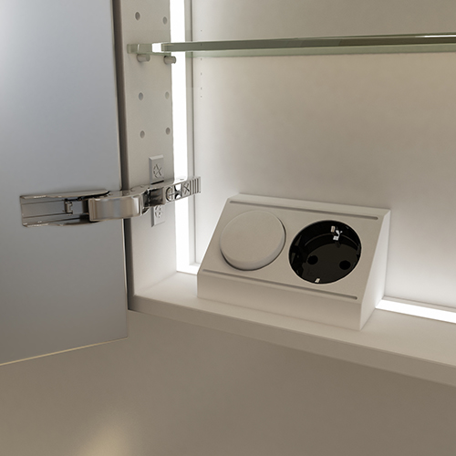 Steckdosen und Schalter für den Spiegelschrank Bild Steckdosen und Schalter für den Spiegelschrank