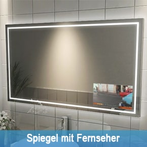 Spiegel mit Fernseher